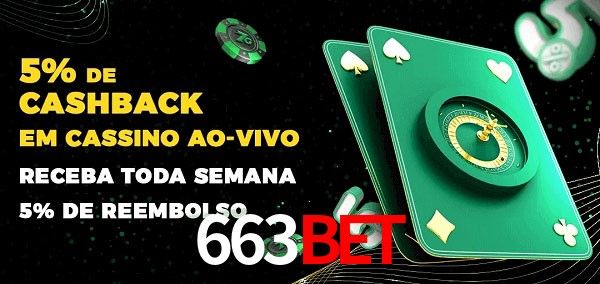Promoções do cassino ao Vivo 663bet